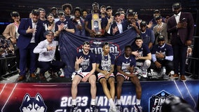 Celebrations, destruction on campus after UConn wins national championship