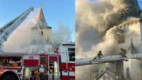 Fire tears through Massachusetts church on Easter Sunday