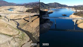Dramatic photos show how storms filled California reservoirs