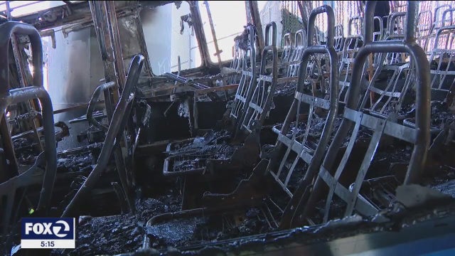 Officials probe cause of San Francisco fire that destroyed fleet of minibuses