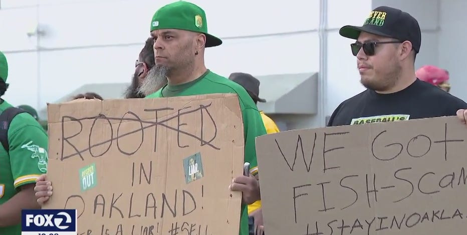 A's fans stage protest calling for new ownership