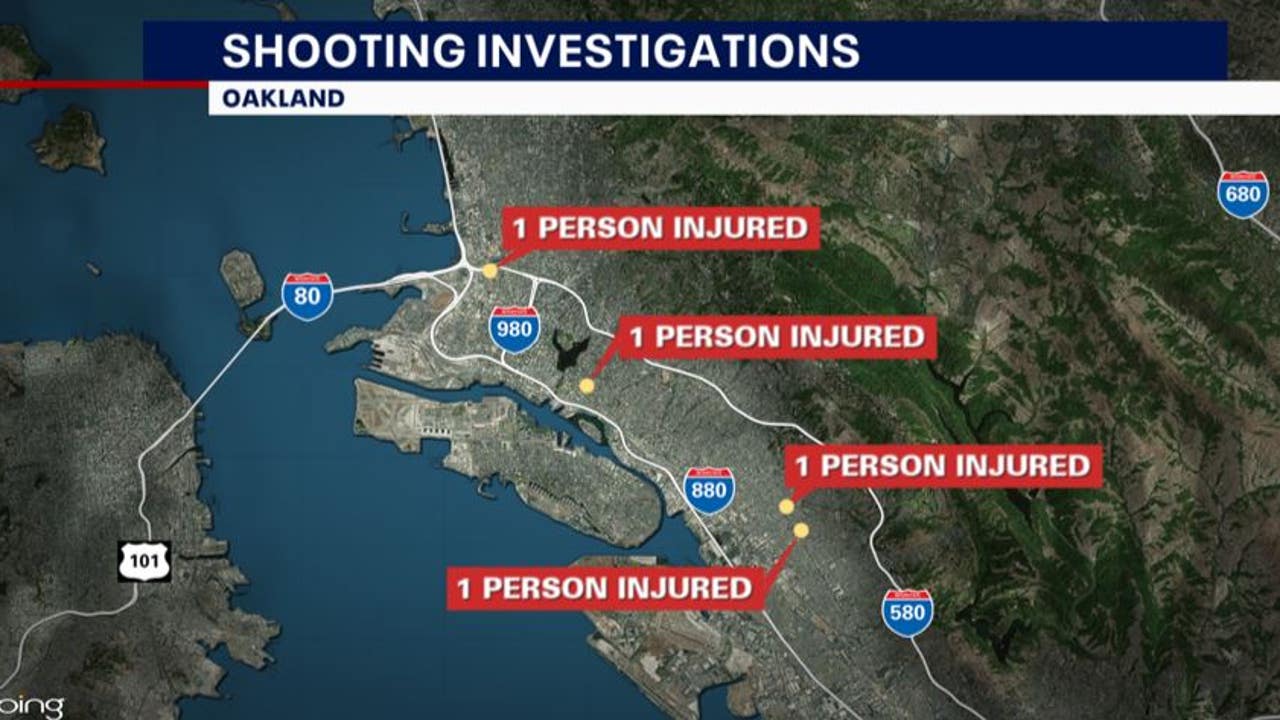 4 people injured in Oakland overnight shootings