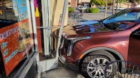 3 arrested as stolen car slams into Petaluma restaurant during crime spree, police say