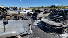 Cars catch fire in Antioch BART parking lot due to alleged gas thief