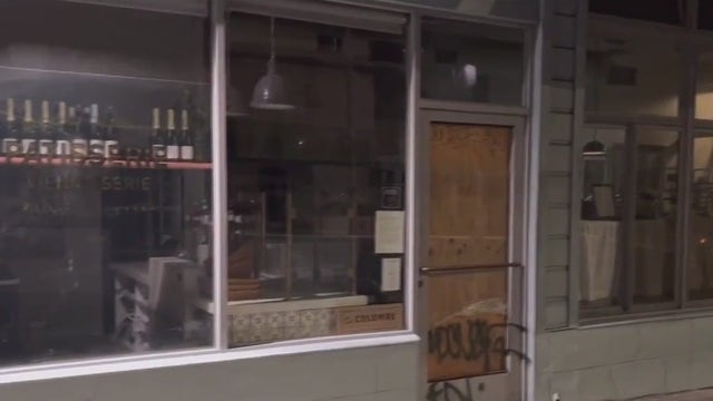 Burglarized San Francisco bakery explains boarded front door