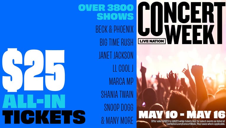 Live Nation Selling Concert Tickets For Only $25 For Limited Time ...