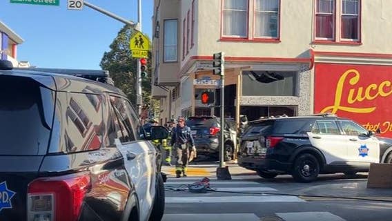 SFPD vehicle crashes into San Francisco Mission District building, witness describes chase