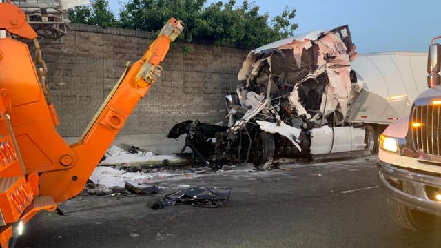 Sticky situation: Sugar truck, big rig stuck together on I-80 in Richmond