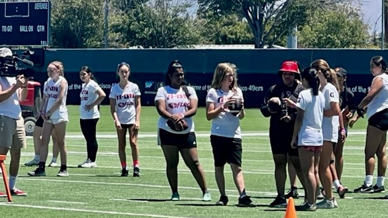 San Francisco 49ers host the 2nd annual girls flag football skills camp