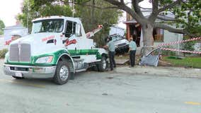 San Leandro home wrecked by car crash