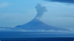 Alaska's Shishaldin Volcano explosion sends ash and steam 40,000 feet into the air
