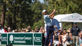 Stephen Curry makes hole-in-one, leads American Century celebrity golf tournament