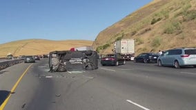 Video: Out-of-control RV slams into cars along Altamont Pass