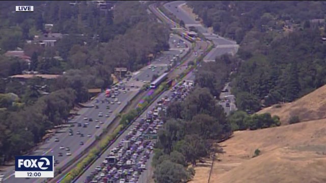 Shots fired between cars on Highway 24, causing collision: CHP