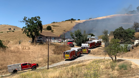 Crews make progress on 66-acre grassfire in East San Jose