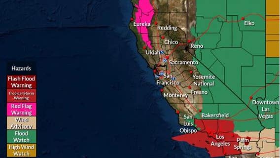 'Welcome to California': Red flag warnings in north, flash flood warnings in south