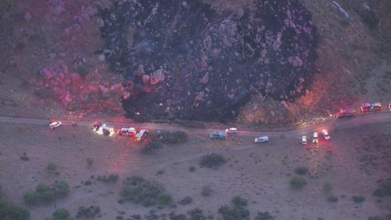Aircraft crashes near scene of fire fight in Cabazon