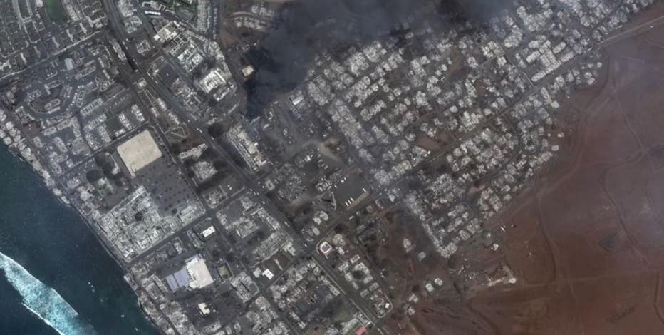 Before-and-after satellite images of Maui wildfire devastation