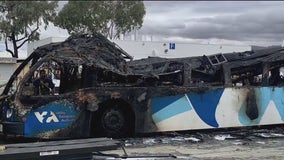 2 mechanics taken to hospital after VTA bus catches fire in maintenance yard