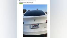 'We have reached peak Bay Area:' Tesla licence plate reads DNTBIP