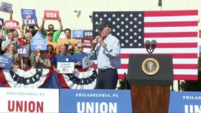 Biden celebrates unions and job creation during Philadelphia Labor Day appearance