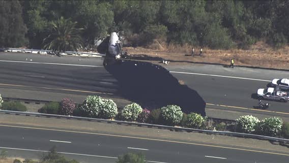 Overturned truck closes I-780 in Benicia