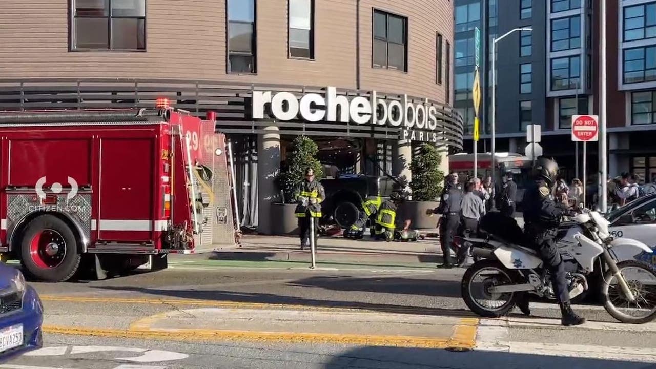Driver who plowed into SF furniture store was fleeing multiple crash sites, police say