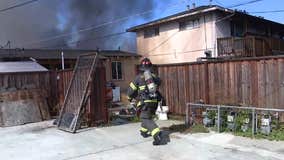 Fire burns abandoned San Jose buildings