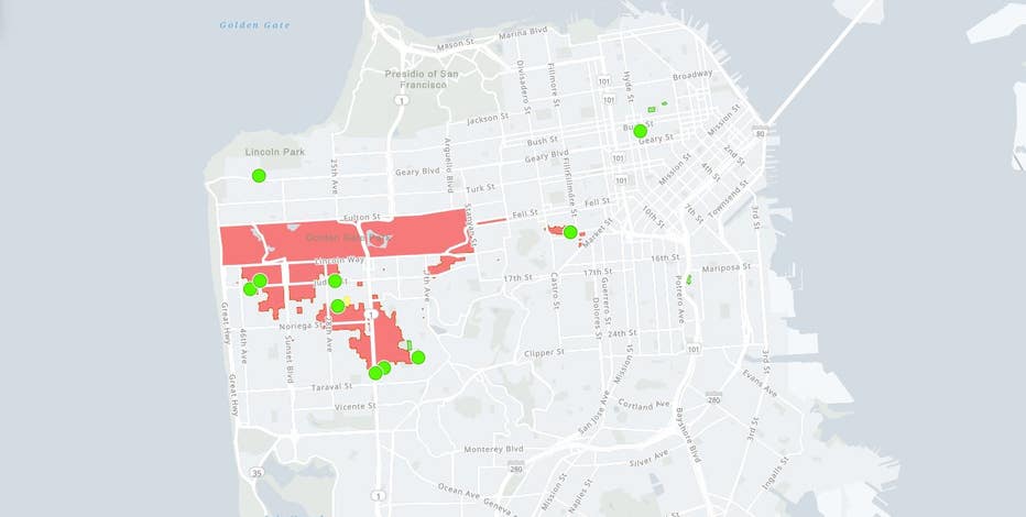 Pge power outlet outage by address