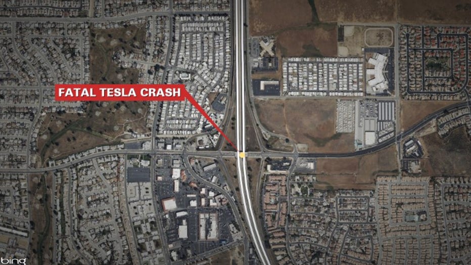 This is a map of where the fatal Tesla crash took place in 2019