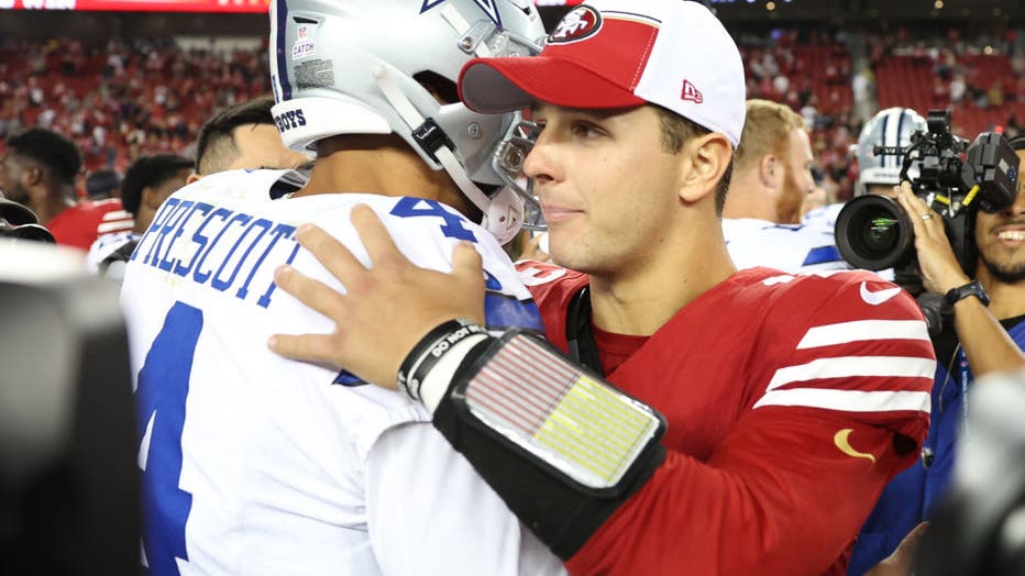 Brock Purdy throws 4 TD passes to lead the 49ers past the Cowboys 42-10