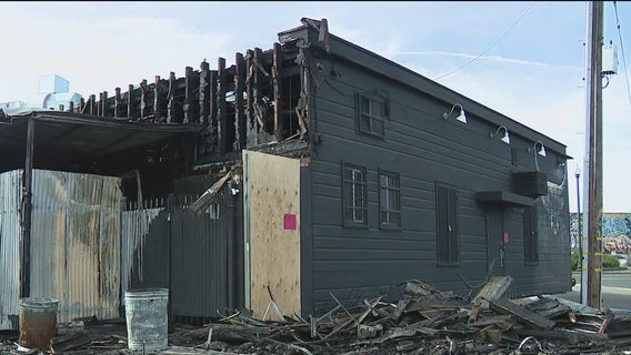 Oakland's Horn BBQ torched in fire, defaced with graffiti