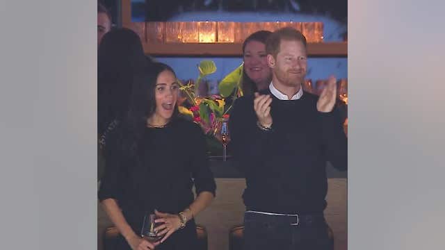 Prince Harry, Meghan Markle make surprise appearance for San Jose Sharks match-up against Vancouver Canucks