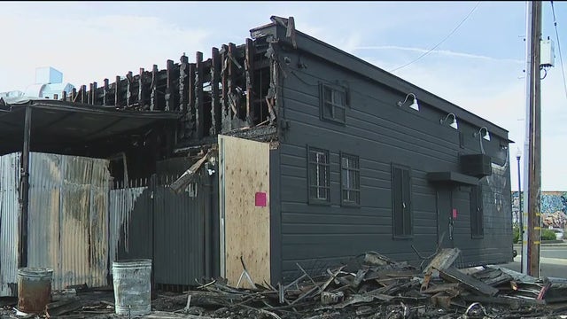 Oakland's Horn BBQ torched in fire, defaced with graffiti