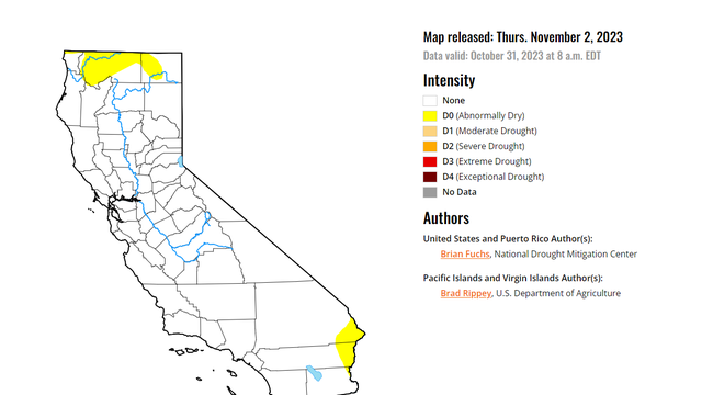 California is 100% drought free