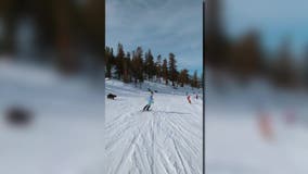 Video: Bear runs across Tahoe ski slope
