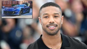 Michael B. Jordan crashes Ferrari in Hollywood