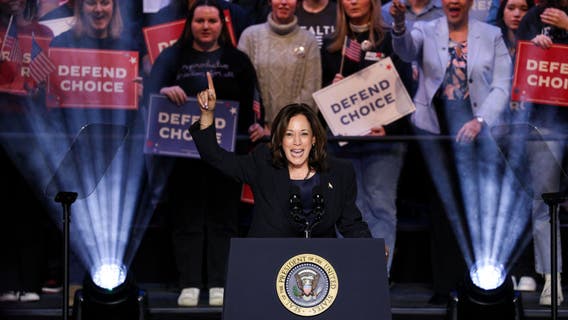 Vice President Kamala Harris touches down in San Jose, greeted by pro-Palestinian protests