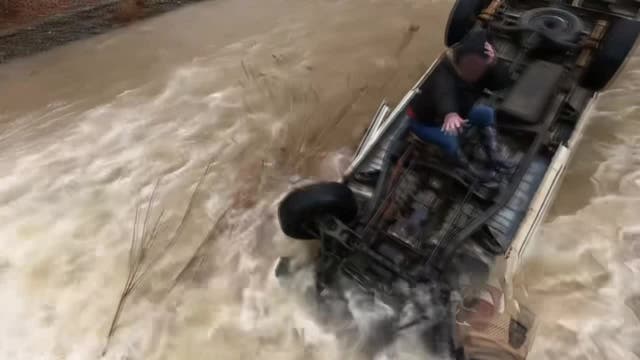 Woman hoisted off submerged Livermore car after 15 hours