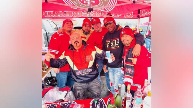 Niners Nation erupts into celebration outside Levi's