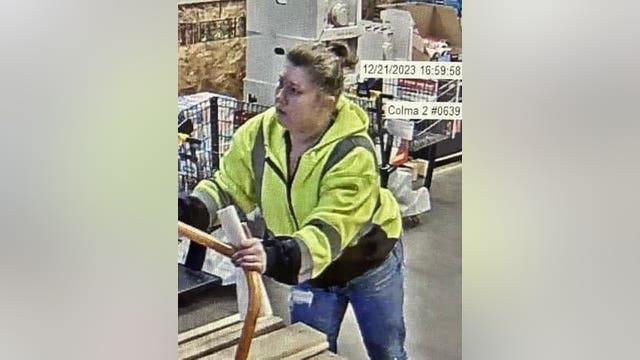 Colma police search for woman who stole from Home Depot
