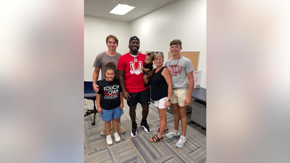 Deebo Samuel with the Hodge family