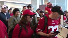 San Francisco 49ers fans celebrate with big send off to Super Bowl flight