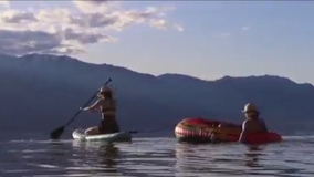 Death Valley's Lake Manly attracts kayaking, paddle boarding