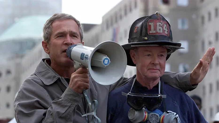 NYC firefighter who stood with President George W Bush at Ground Zero ...