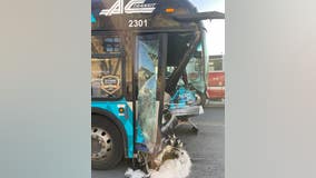 14 people injured after AC Transit bus hit by vehicle in Oakland