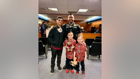 Adoption celebration: Vacaville officer reunites with 3 children he found living in 'horrific' conditions