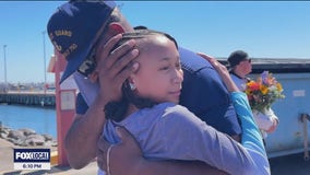 Families reunited after Coast Guard Cutter docks at Base Alameda
