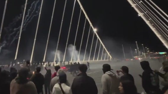 Bay Area sideshow mayhem leaves spectator injured, police cruiser damaged