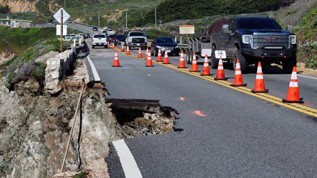 Evacuation warning for Big Sur residents near Highway 1 collapse before rain arrives